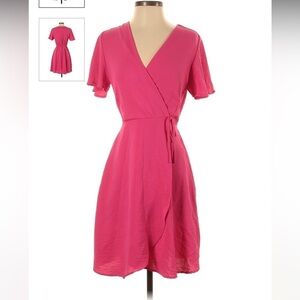 Bright Pink wrap dress